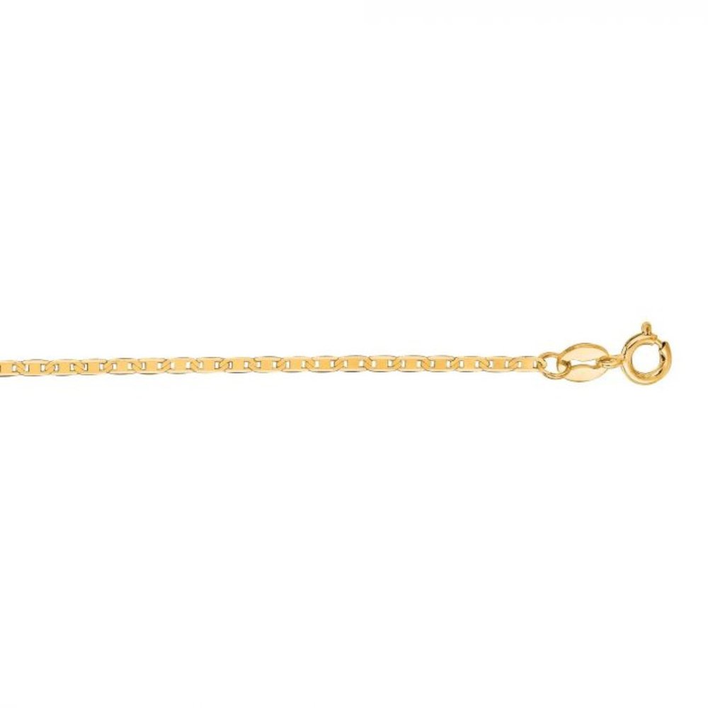 10" 10K Gold 1.2mm Mariner Link Anklet/Bracelet